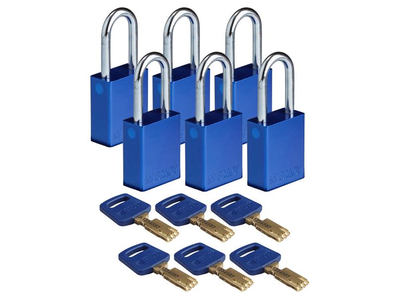 BRADY ALU-BLU-38ST-KA6PK