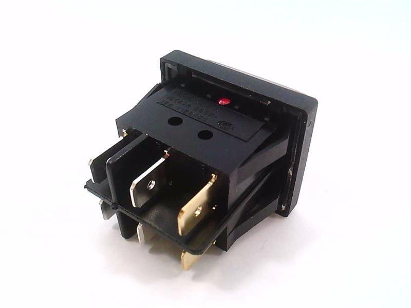 RL-25-21/N-P-13-RE/BK-P1-1 Miniature Rocker Switch by M2B TECHNOLOGIES