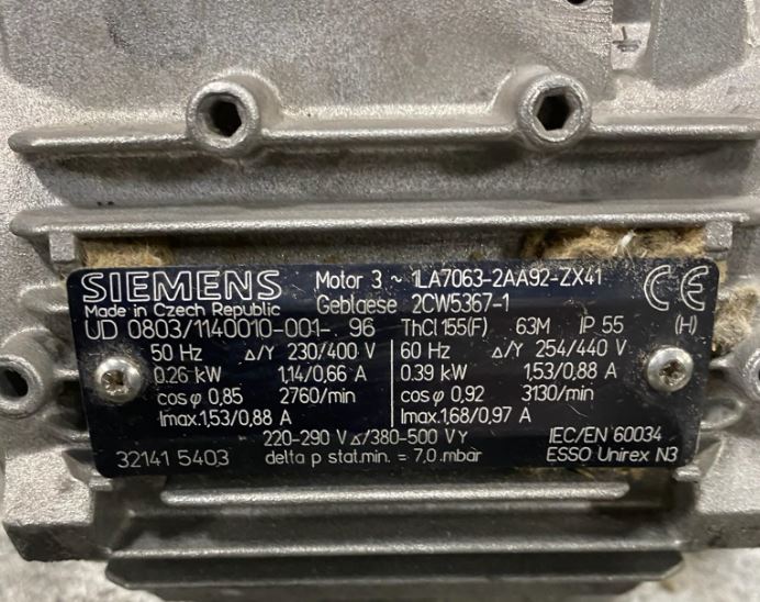 SIEMENS 1LA7063-2AA92-Z