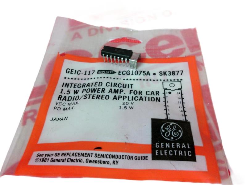 GEIC-117 par GENERAL ELECTRIC