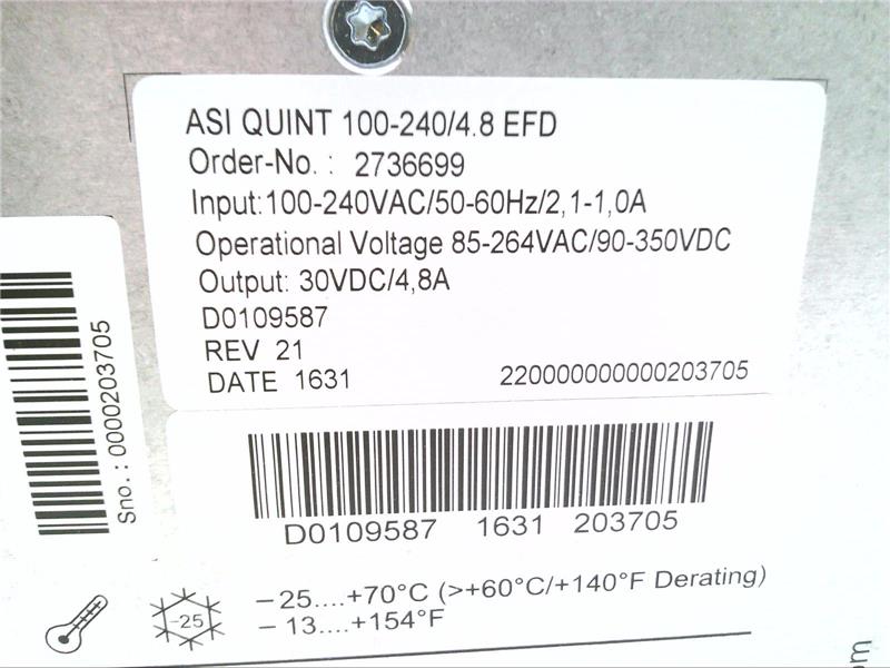 PHOENIX CONTACT ASI QUINT 100-240/4.8 EFD