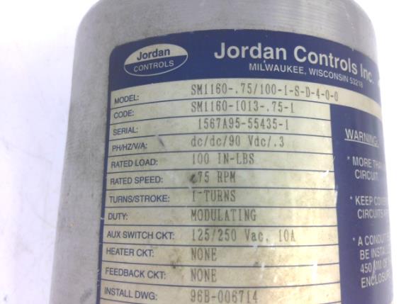 JORDAN CONTROLS SM1160-.75/100-1-S-D-4-0-0
