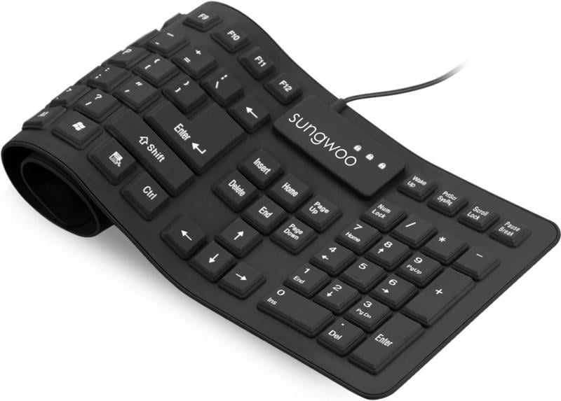 SUNGWOO SILICONE-KEYBOARD-ALL-BLACK