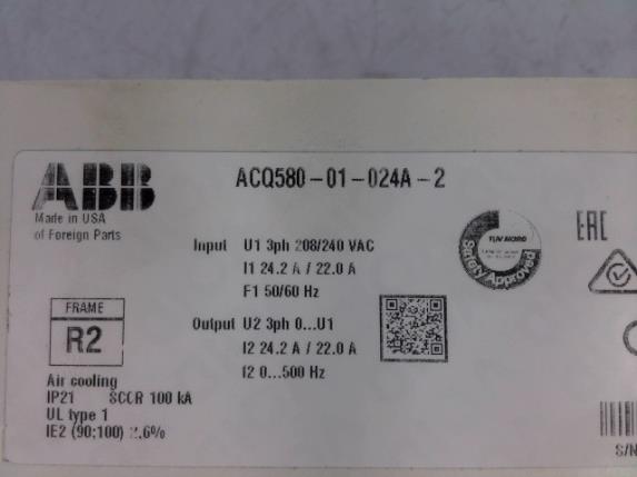 ASEA BROWN BOVERI ACQ580-01-024A-2