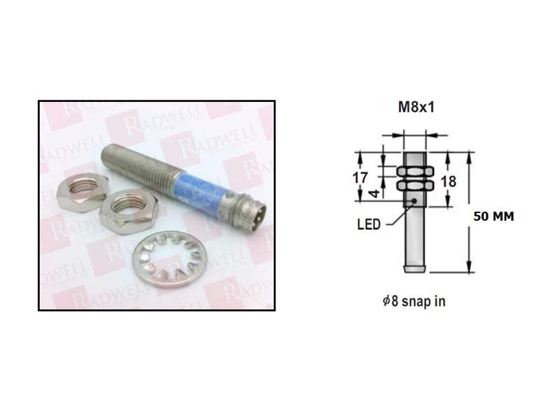 RADWELL VERIFIED SUBSTITUTE ECU1-0802P-ACR3/50MM-SUB