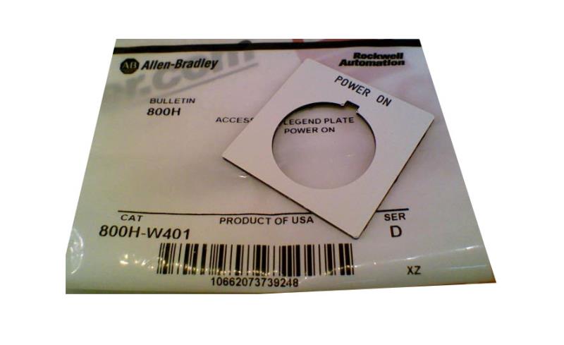 W401 800H-W401 Legend Plate by ALLEN BRADLEY