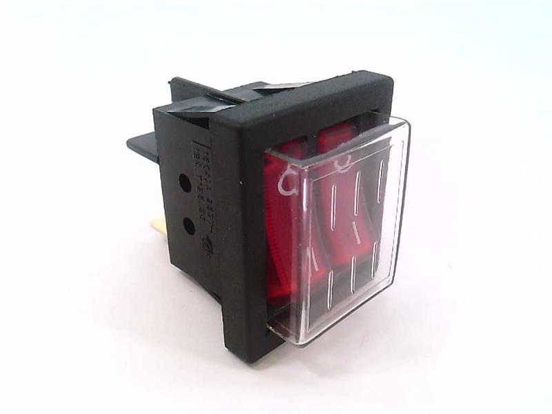 RL-25-21/N-P-13-RE/BK-P1-1 Miniature Rocker Switch by M2B TECHNOLOGIES