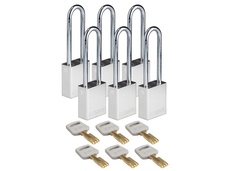 BRADY ALU-SLV-76ST-KA6PK