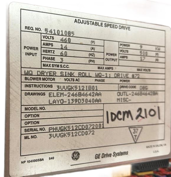 3VVGK512CD072 by GENERAL ELECTRIC