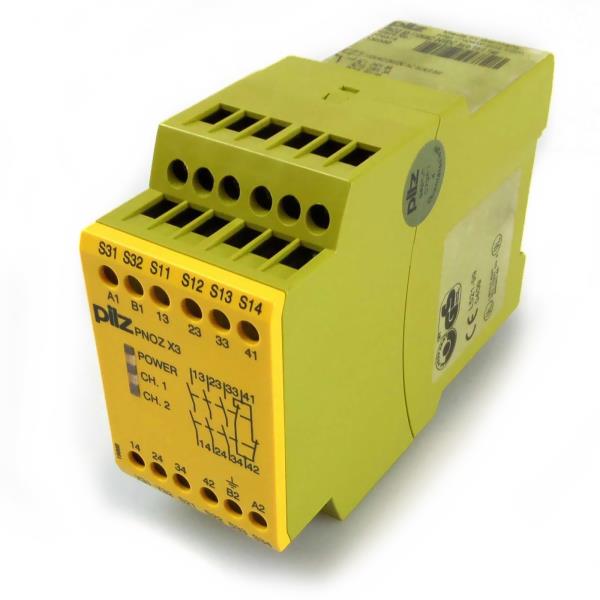 PILZ PNOZ-X3-110VAC-24VDC-3N/O-1N/C-1SO