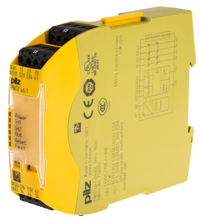 PILZ PNOZ-S6.1-C-24VDC-3N/O-1N/C
