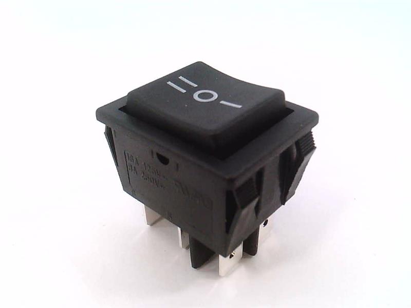 RL-23-23-C-7-BK/BK-P1-16(8)A Miniature Rocker Switch by M2B TECHNOLOGIES