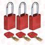 BRADY ALU-RED-38ST-KA3PK