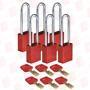 BRADY ALU-RED-76ST-KA6PK