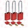 BRADY ALU-RED-76ST-KA3PK