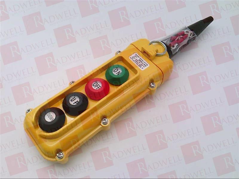 PENDANT STATION, 4BUTTON, ON OFF UP DOWN, 3AMP, 250VAC, 50/60HZ, W/STRAIN RELIEF