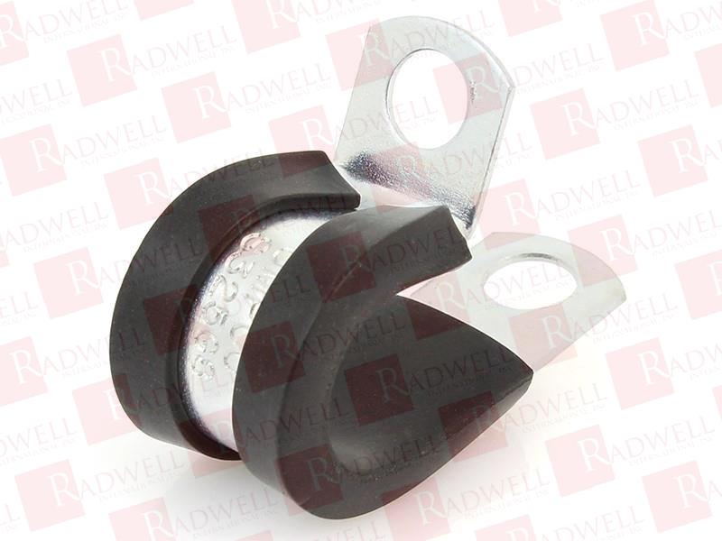 LOOP CLAMP, CUSHIONED, 1/4" PLATED STEEL, 1/2 INCH WIDE