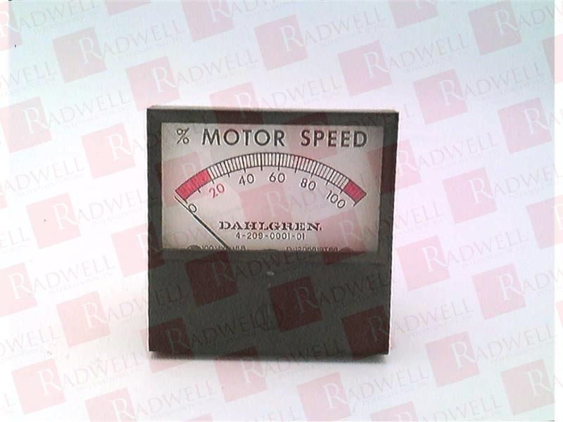 DAHLGREN, 4-209-0001-01, 4209000101, SPEED METER, 0-100PERCENT, 100VDC, MODEL-9339,