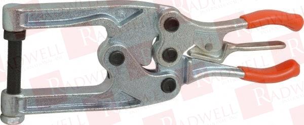 544.31 KG LOAD CAPACITY, 2-1/4" THROAT DEPTH, 8-3/8" OAL, CARBON STEEL, C STYLE PLIER CLAMP 1-3/4" MAX JAW CAPACITY, 3/8-24 SPINDLE, 1.22" OPEN THROAT HEIGHT, ORANGE HANDLE, SPINDLE END