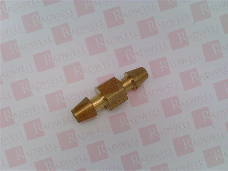 OKEEFE CONTROLS INC, W-63-BR, W63BR, FITTING, ORIFICE, .063IN DIAMETER, DUAL BARB, 1/8IN, BRASS
