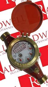 HOT WATER METER, 3/4", NO LEAD, WITH 3/4" MALE NPT COUPLINGS, FOR DOMESTIC HOT WATER USE ONLY, IF THE WATER TEMPERATURE IS ABOVE 160F, THE METER MUST BE INSTALLED HORIZONTALLY WITH THE REGIS ...