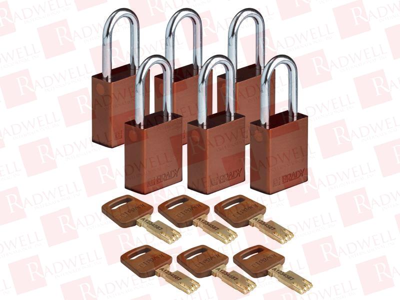 BRADY ALU-BRN-38ST-KA6PK