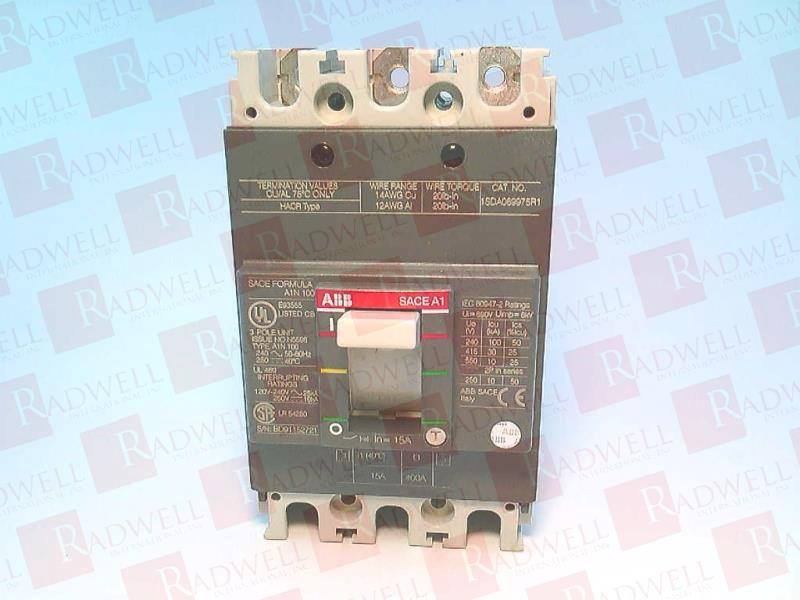 ASEA BROWN BOVERI A1N 100 TMF 15-400 3P F F UL