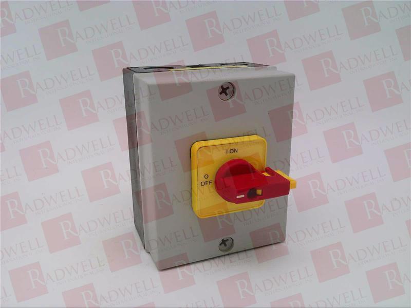 DISCONNECT SWITCH, 3 POLE, 16A, ABS ENCLOSURE - IP55, RED / YELLOW LEVER, OPERATING HANDLE