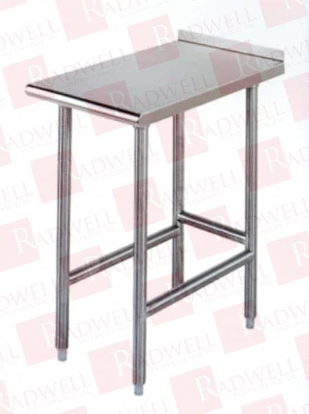 18 WIDE X 24" DEEP X 35-1/2" HIGH, STAINLESS STEEL FILLER TABLE ROLLED EDGE, ADJUSTABLE HEIGHT LEGS