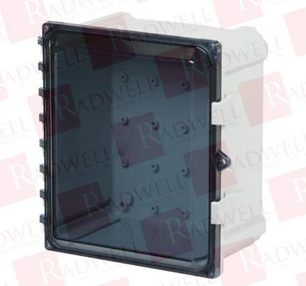 ENCLOSURE, INDUSTRIAL CONTROL PANEL, ROBROY, IP66 / IP68, MODEL 1026-C, TYPE / 1.3 R / 4.4X / 6P / 12, PADLOCKABLE, WITH HINGED NON-METAL SNAP-LATCH CLEAR COVER, POLYCARBONATE