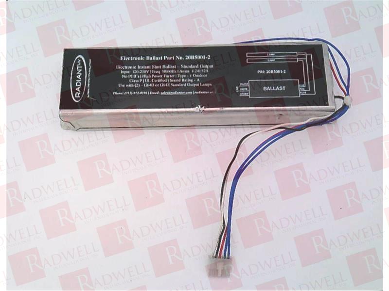 BALLAST, 120-230V, 3WIRE, 1.2/0.52AMPS, AVAILABLE, SURPLUS, NEVER USED, 2 YEAR   WARRANTY