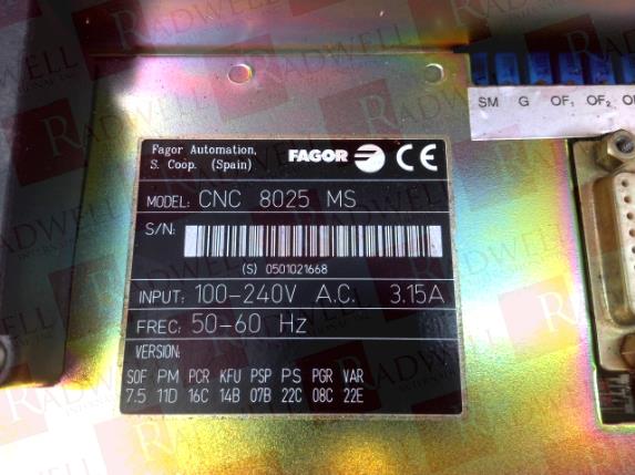 FAGOR CNC 8025 MS