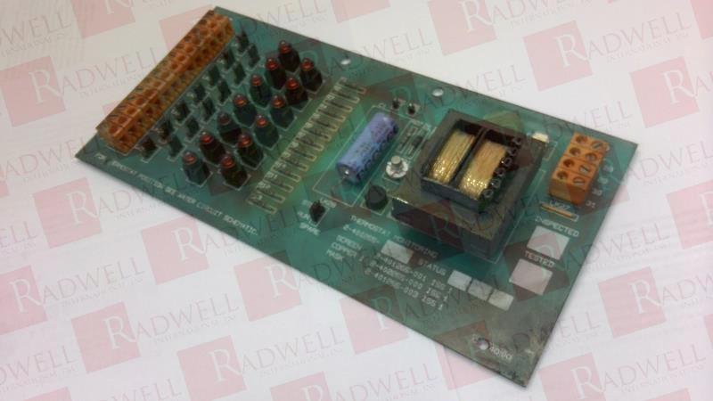  , THERMOSTAT MONITORING, PC BOARD, 13 RED LED INDICATOR LIGHTS