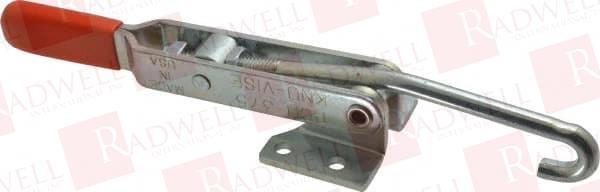 375 LB CAPACITY, HORIZONTAL, J HOOK, FLANGED BASE, CARBON STEEL PULL ACTION LATCH CLAMP 4" DRAWING MOVEMENT, 8-5/8" OAL, STRAIGHT HANDLE