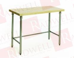 96 WIDE X 30" DEEP X 34-1/2" HIGH, STAINLESS STEEL WORK TABLE ROLLED EDGE, FIXED LEGS