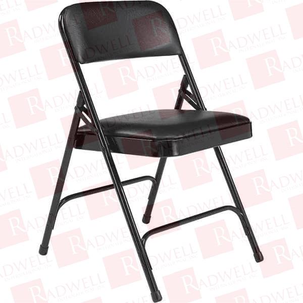 PACK OF (4) 18-3/4" WIDE X 20-1/4" DEEP X 29-1/2" HIGH, VINYL FOLDING CHAIRS WITH VINYL PADDED SEAT CAVIAR BLACK