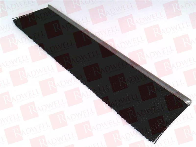 METAL BACK STRIP BRUSH, BLACK NYLON BRISTLES LIGHT DUTY, 5/16" GALVANIZED STEEL BACKING, 12” OVERALL LENGTH, 3" TRIM LENGTH, 0.030" BRISTLE DIAMETER,