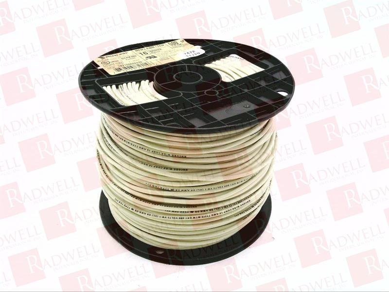 (PRICE/ SP OF 500FT) TYPE MTW WIRE, 16 AWG, 26-STRANDED, BARE COPPER, WHITE INSULATION, 600V, 500FT SPOOL. ALTERNATE PART ID: 187100602440.