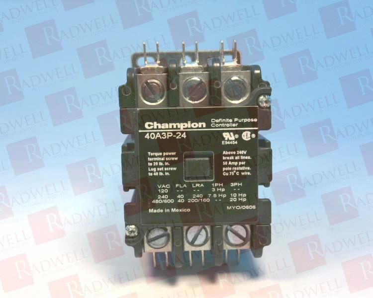 CHAMPION CONTROL SYSTEM CO 40A3P-24