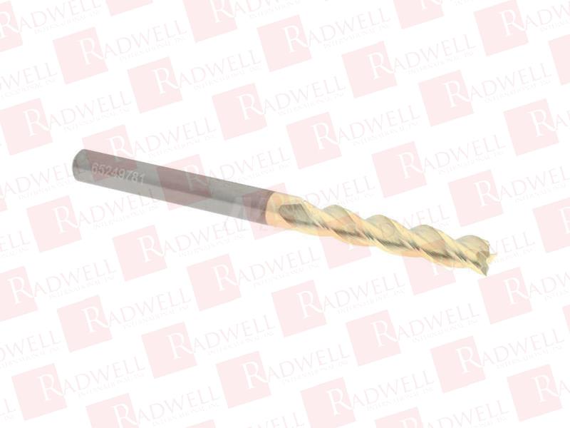 END MILL, CARBIDE, 3 FLUTE, SINGLE END, 37 DEGREE, 3/16" DIAMETER, 1" LOC, 2-1/2" OAL