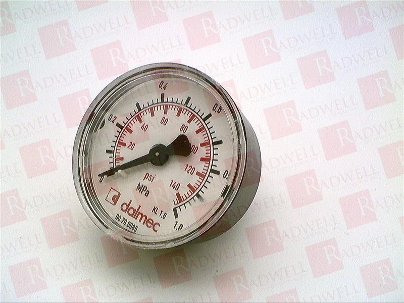 PRESSURE GAUGE 2IN REAR MOUNT 0-1MPA 0-140PSI
