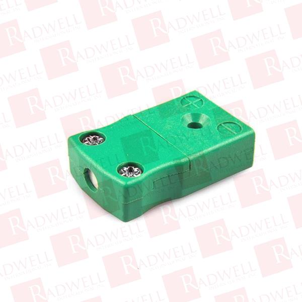 THERMOCOUPLE CONNECTOR, MINIATURE, PLUG TYPE K, GREEN