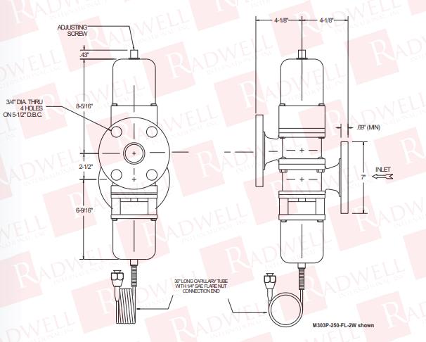 METREX VALVE M303P-250-ULFL-3W
