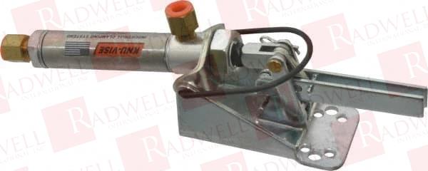 50 LB INNER HOLD CAPACITY, HORIZ MOUNT, AIR POWER HOLD-DOWN TOGGLE CLAMP 1/8 NPTF PORT, 95° BAR OPENING, 1" HEIGHT UNDER BAR