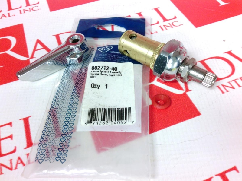 RIGHT HAND SPINDLE WITH SPRING CHECK, FAUCET STEM AND CARTRIDGE FOR USE WITH PRE-RINSES AND SVC. SINK FAUCETS
