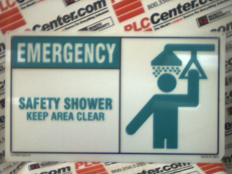 SIGN EMERGENCY SAFETY SHOWER KEEP AREA CLEAN