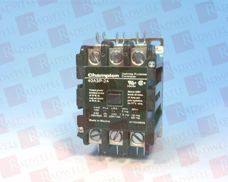 CHAMPION CONTROL SYSTEM CO 40A3P-24