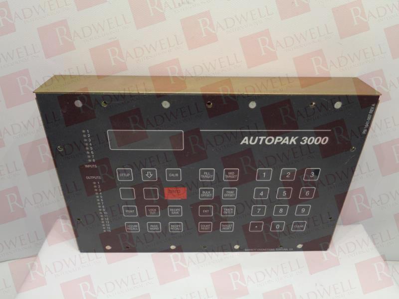  , CONTROL PANEL, AUTOPAK 3000, LED DISPLAY, FUNCTION KEYS