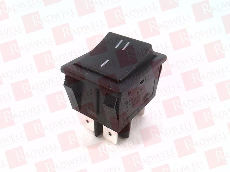 ROCKER SWITCH, ON-ON, 6 TERMINALS, I - II SOFT LINE MARKING, WHITE ON BLACK, BLACK BEZEL, 250VAC / 16AMP, 125VAC / 8AMP