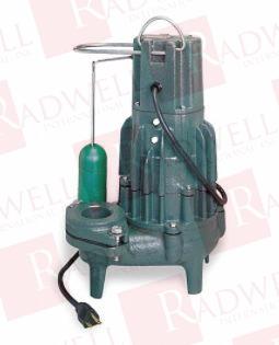 PUMP, SEWAGE EJECTOR, 1/2 HP, 1 PHASE, 115 VAC, 15 AMP, FLOW RATE AT 40 FT. OF HEAD 10.0 GPM